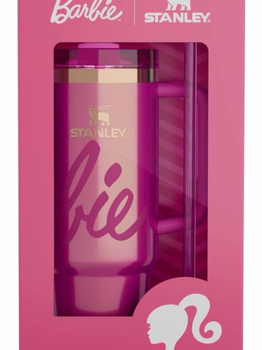 Stanley x Barbie Pink Insulated Travel Tumbler with Straw LIMITED EDITION🎉 30 oz - Picture 2 of 6